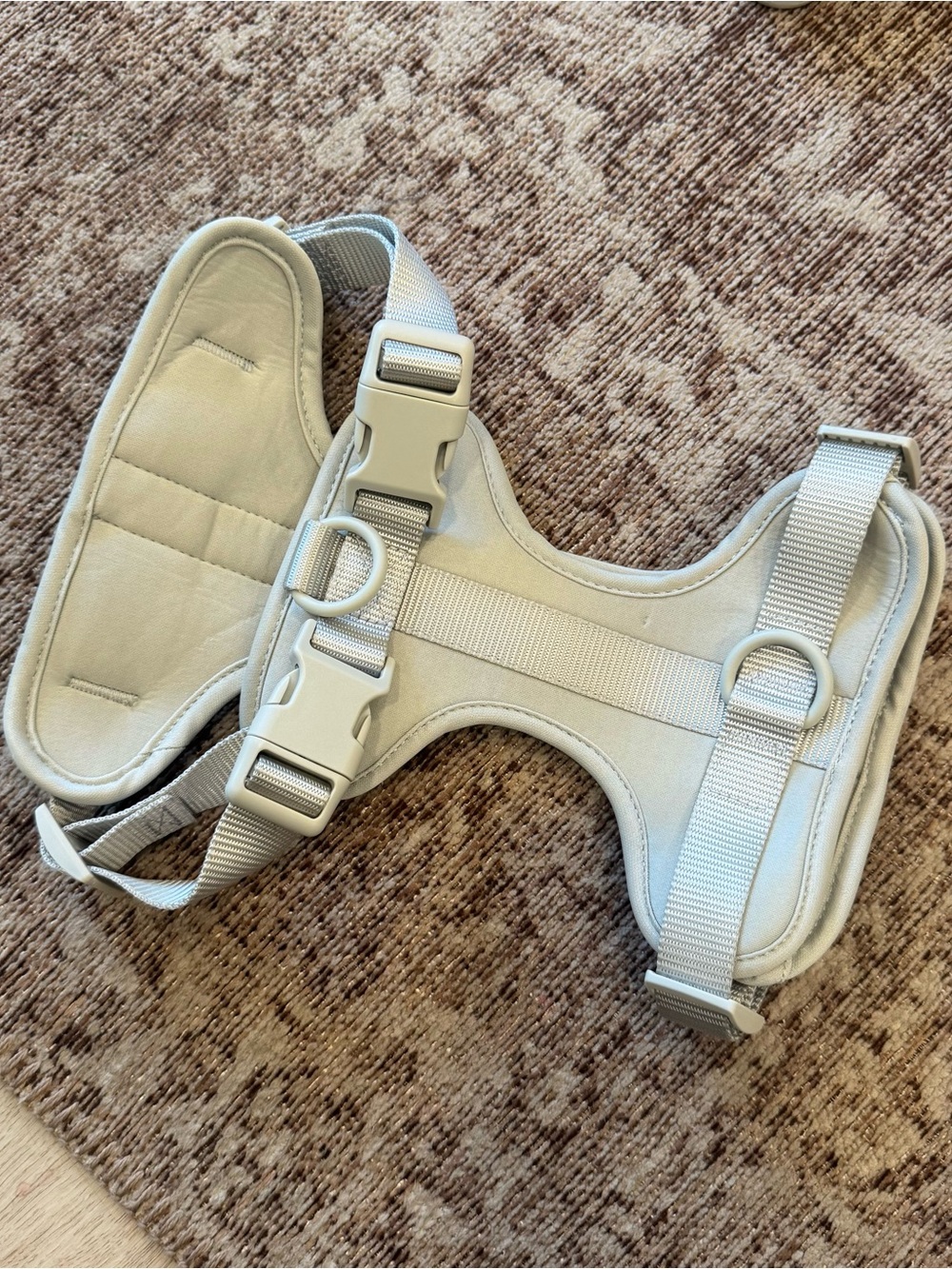 Light grey dog harness